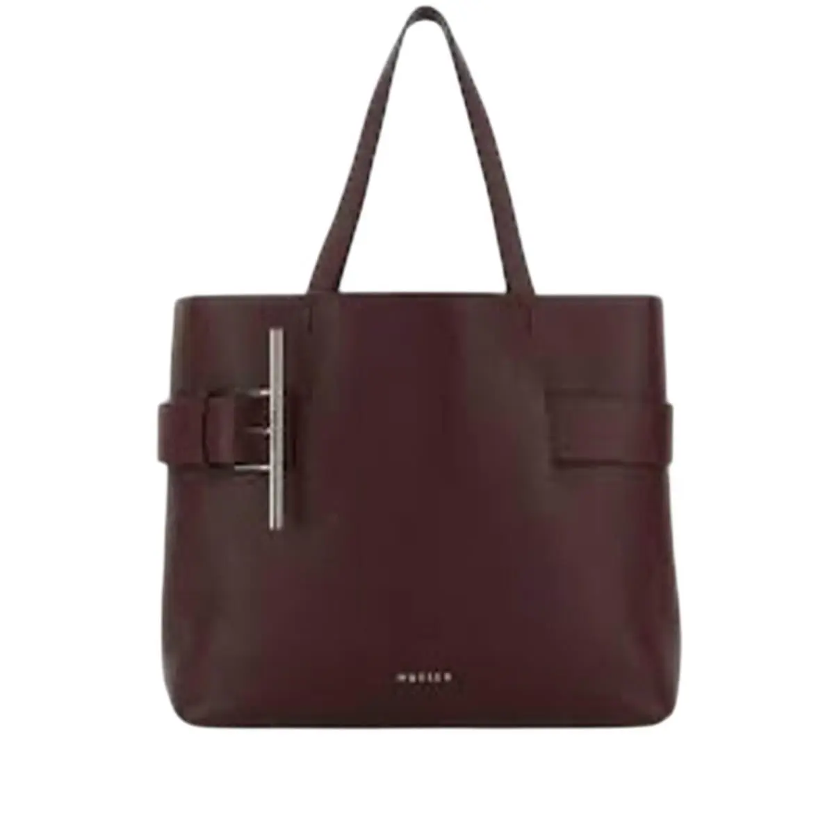Alexander Mcqueen T-bar Sling Leather Tote in Cranberry