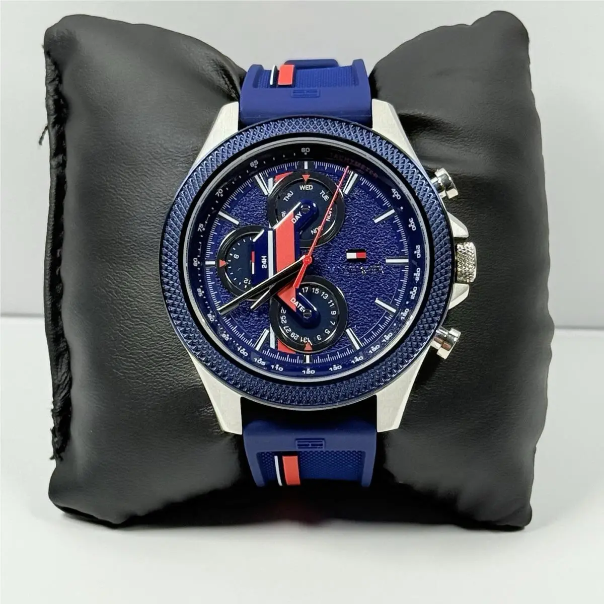 Tommy Hilfiger Clark Multifunction Blue Dial Silicone Model 1792083 Men Watch - Dial: Blue, Band: Blue, Bezel: Blue