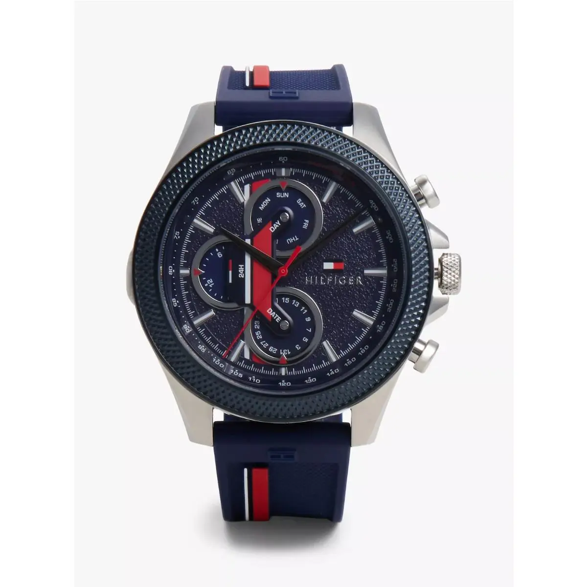 Tommy Hilfiger Clark Multifunction Blue Dial Silicone Model 1792083 Men Watch