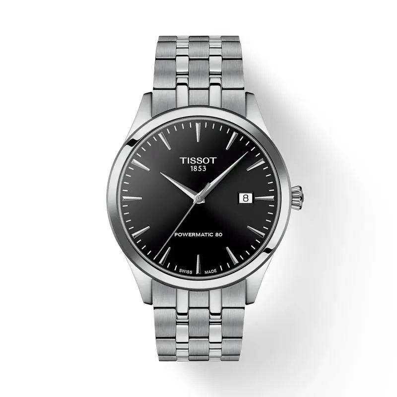 Tissot Classic Dream 40 MM Black Dial Men`s Watch T158.407.11.051.00 - Dial: Black, Band: Silver, Bezel: Silver