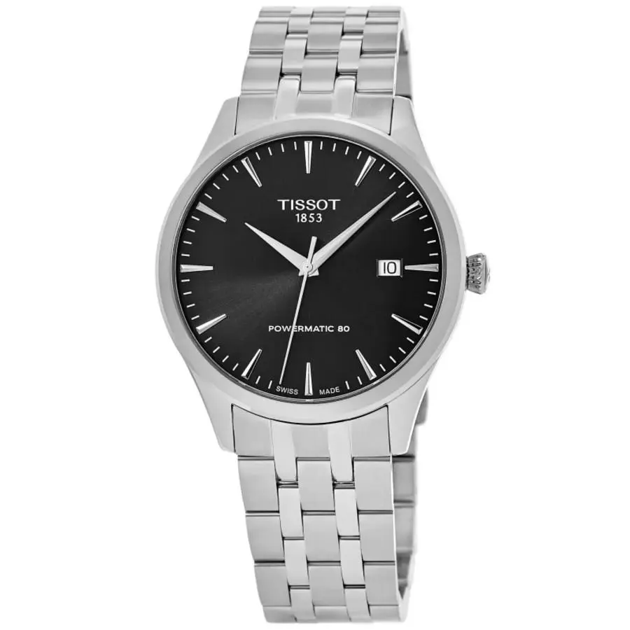 Tissot Classic Dream Automatic Black Dial Men`s Watch T158.407.11.051.00 - Face: Black, Dial: Black, Band: Grey