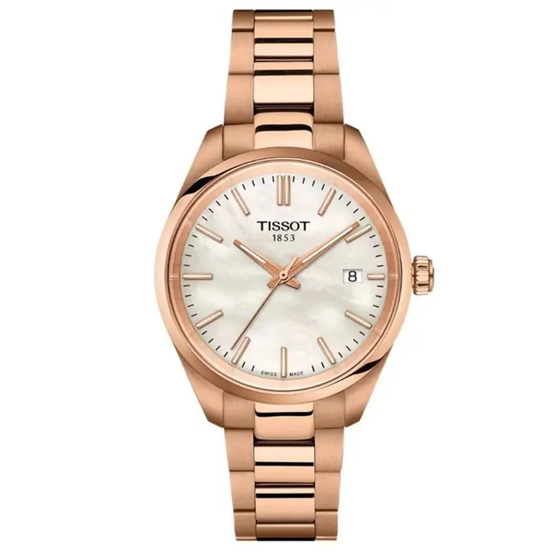 Tissot PR 100 34mm Mop Dial Stainless Steel Women`s Watch T1502103311100