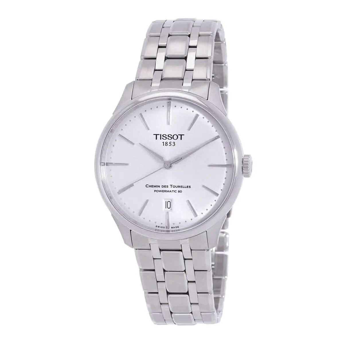 Tissot Chemin Des Tourelles Automatic Silver Dial Men`s Watch T139.807.11.031.00 - Dial: Silver, Band: Gray, Bezel: Silver
