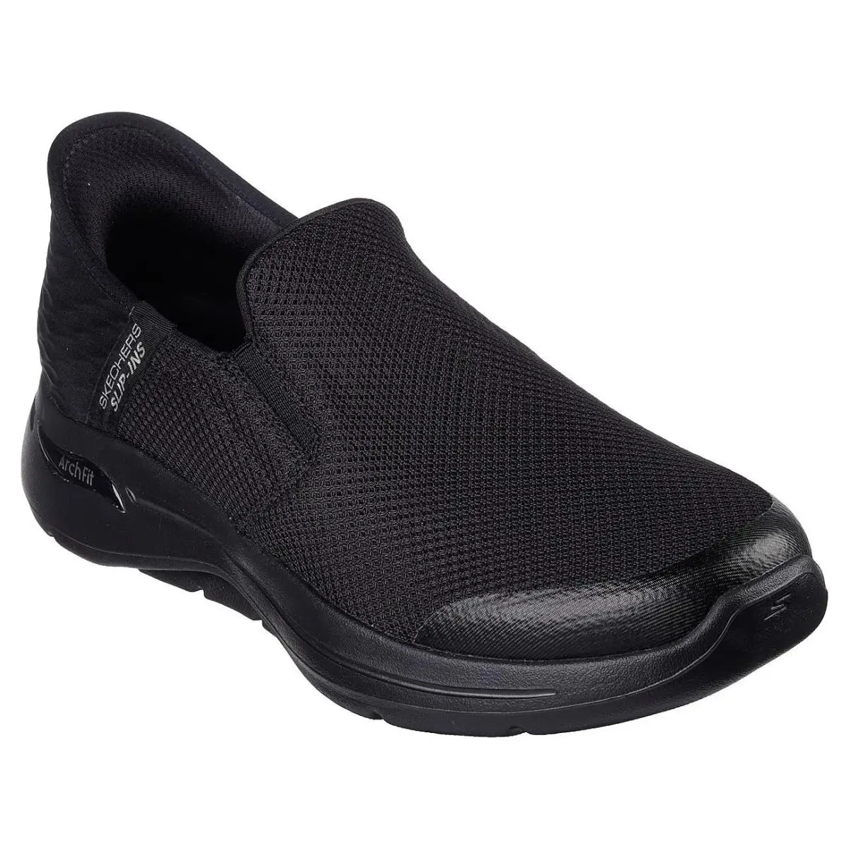 Skechers GO Walk Arch Fit - Hands Free Men`s US 7.5 Black Walking Shoes GAL1612 - Black