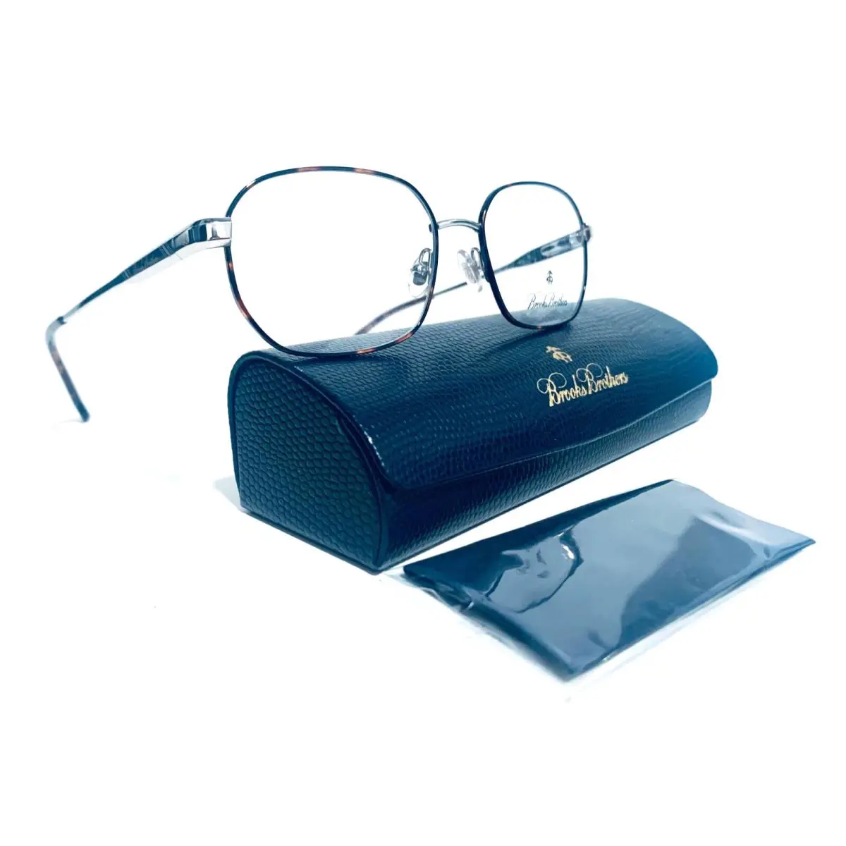 BB 1049 1658 Havana Silver Oval RX Eyeglasses 54-17-140 MM by Brooks Brothers