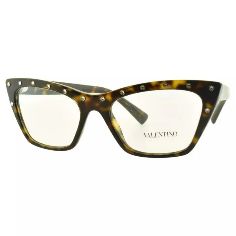 Valentino Eyeglasses Havana VA3031-5002 Cateye 52-17-140 - Frame: Havana, Lens: Clear