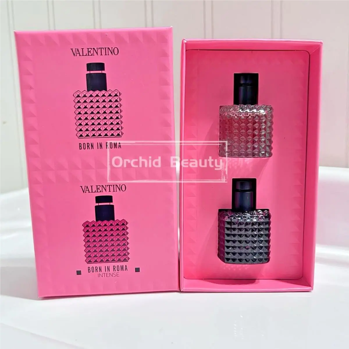 2PC Valentino Donna Born in Roma Intense Edp Mini Splash Set 2x 6ml/0.2oz