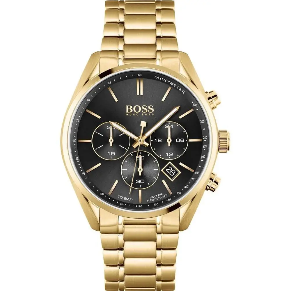 Hugo Boss Champion 1513848 44mm Gold Stainless Steel Quartz Chronograph Watch