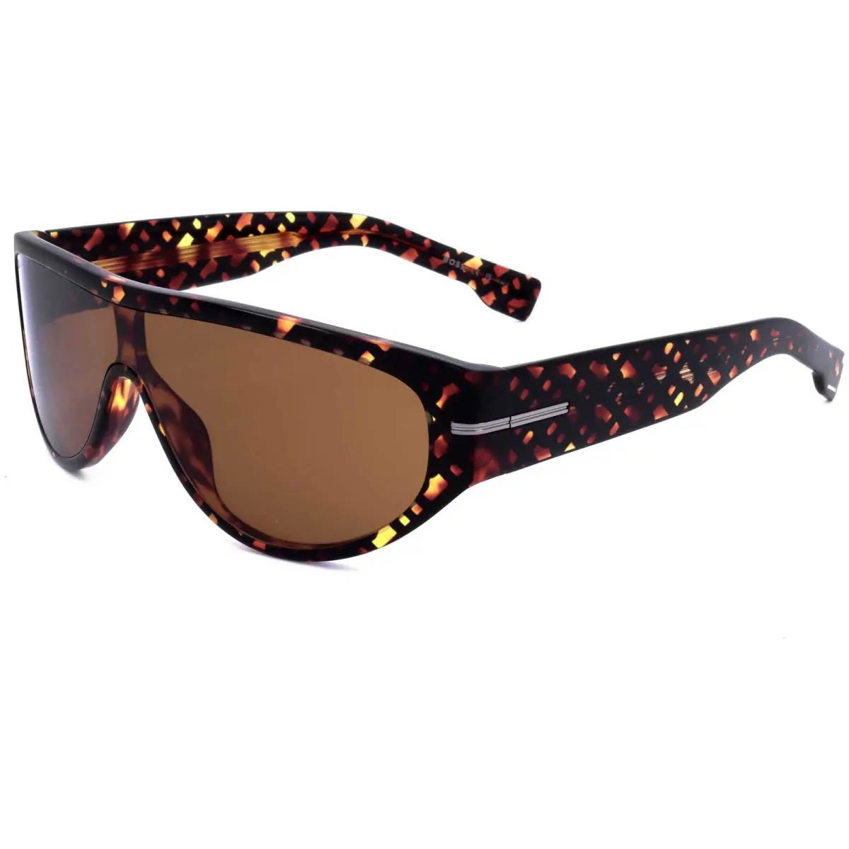 Hugo Boss Men`s 99mm Havana Pattern Sunglasses BOSS1623-S-2VM-70 - Frame: Brown, Lens: Brown, Other Frame: Havana Pattern