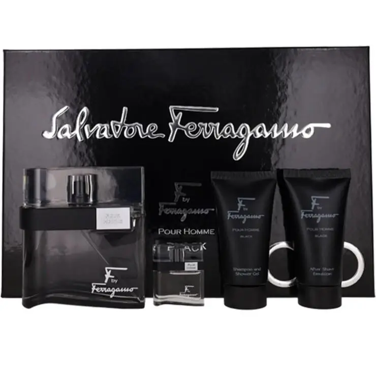 Salvatore Ferragamo For Men Set: Edt+edt+asb+sg 3.4oz+0.17oz+1.7oz+1.7