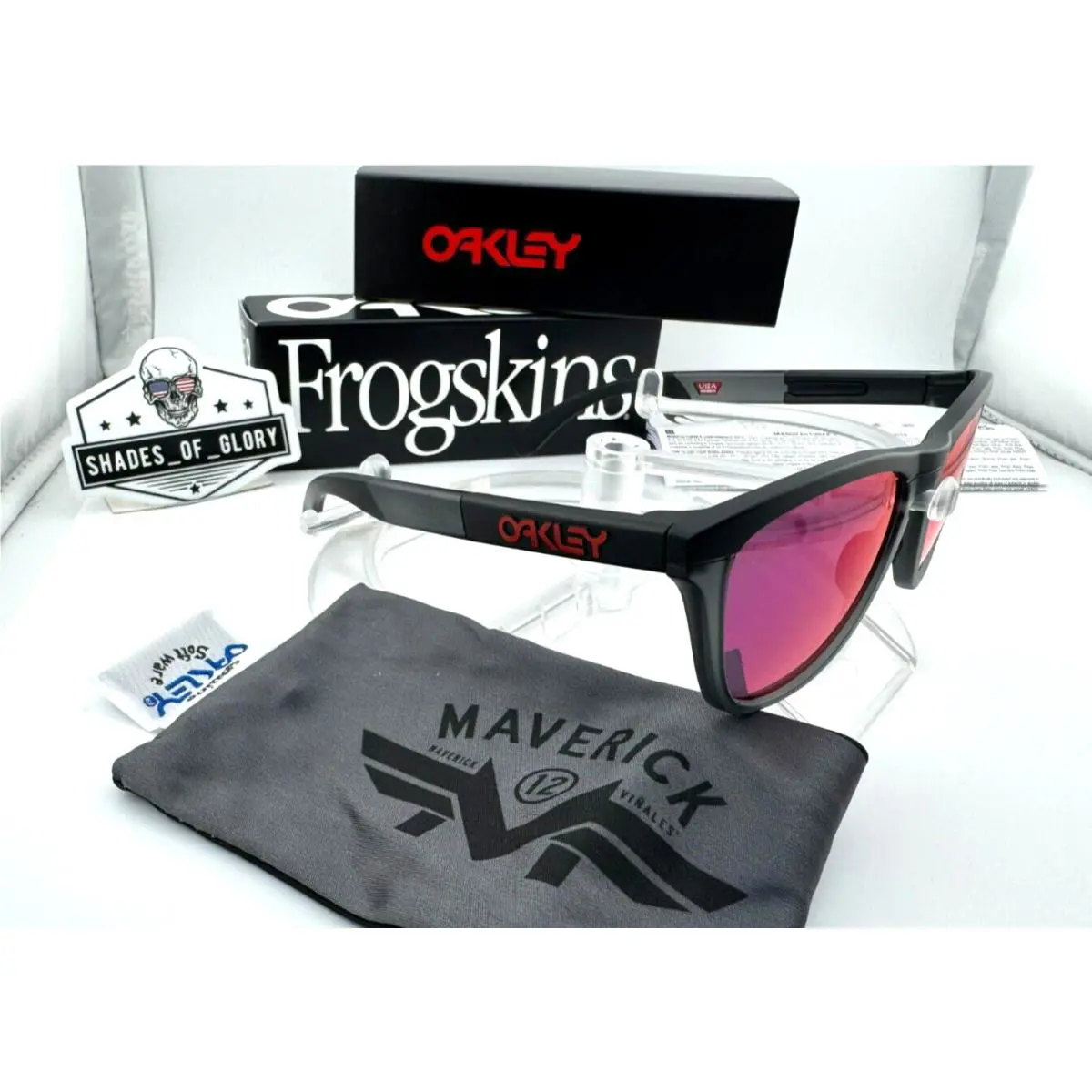 Oakley Frogskins Range Smoke Prizm Road Maverick Vinales Sunglasses OO9284-13