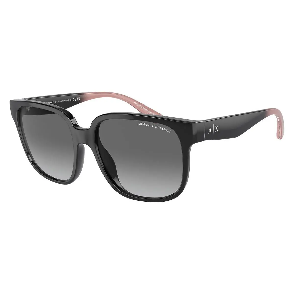 Armani Exchange Woman Sunglasses AX4136SU 821111 56mm Black - Grey Lens