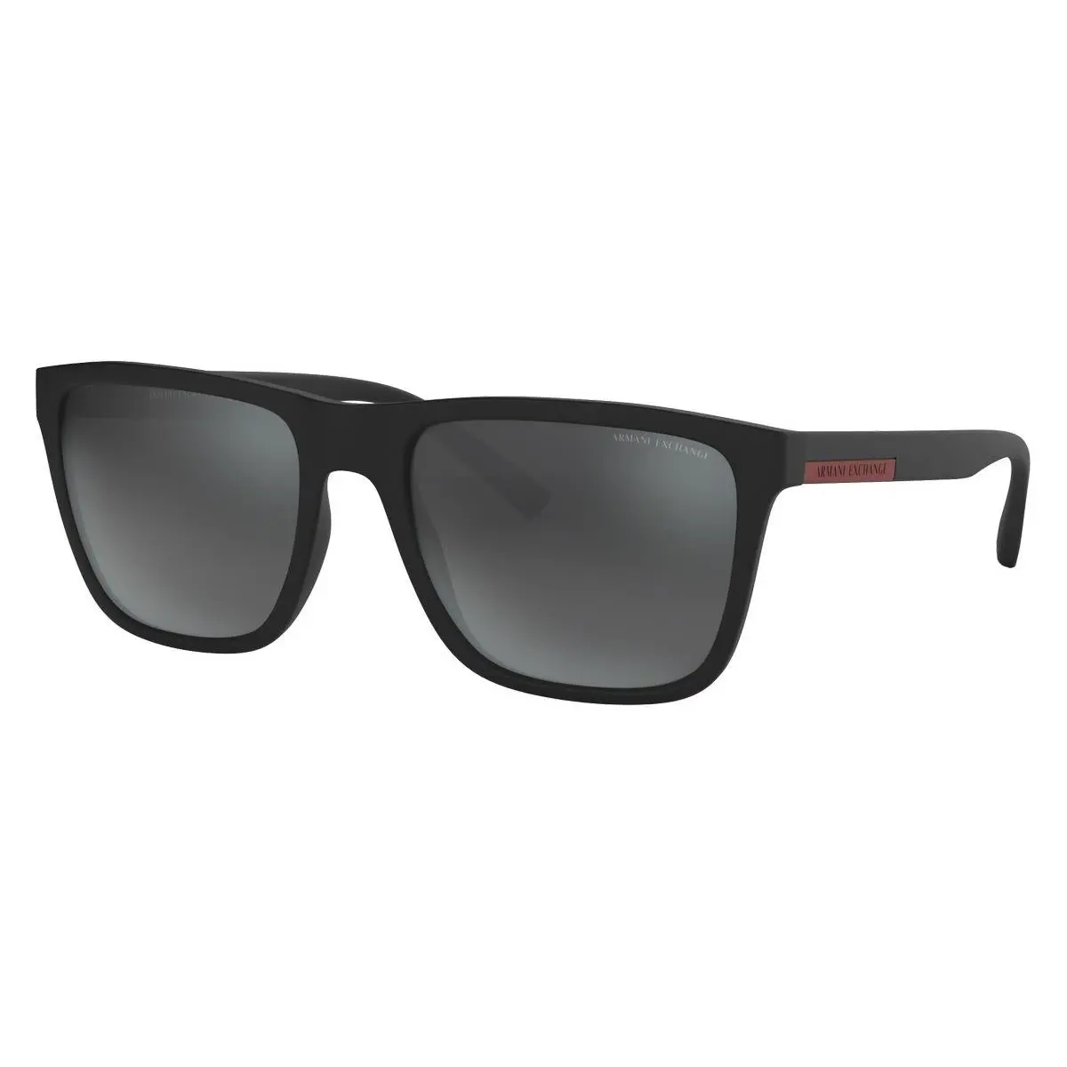 Man Sunglasses AX4080SF 57mm Black - Mirror Black Lens by Armani Exchange