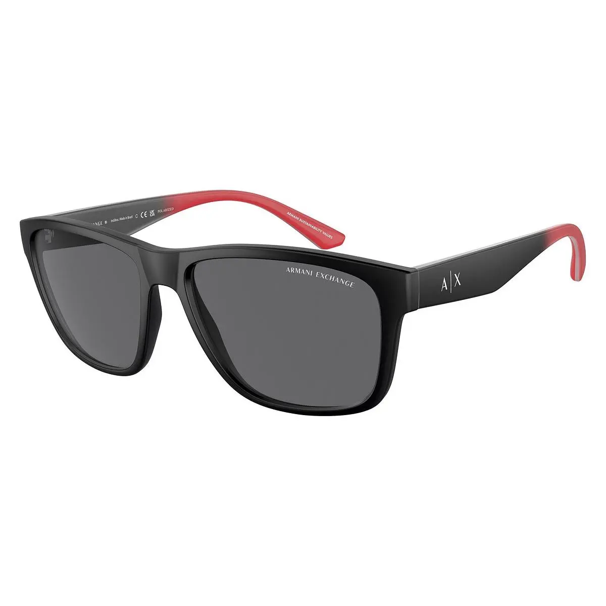 Armani Exchange Man Sunglasses AX4135S 807881 59mm Black - Grey Lens