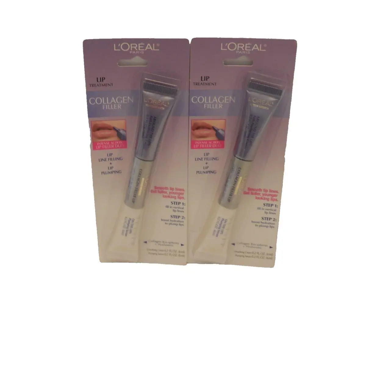 Lot of Two L`oreal Lip Treatment Collagen Filler .2 oz