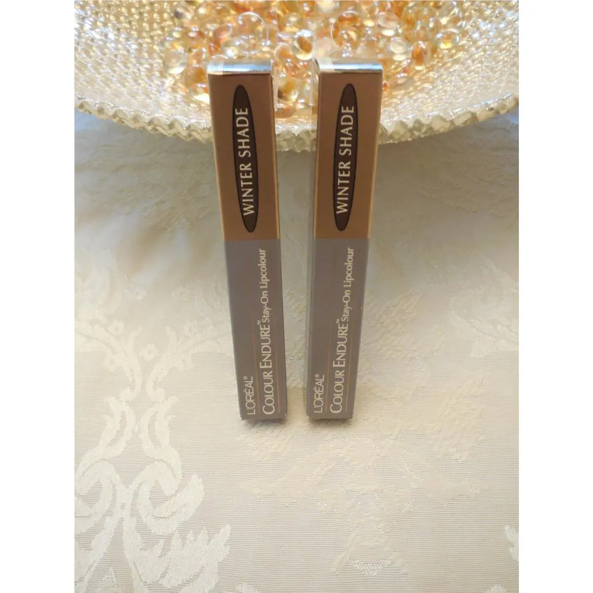 Lot OF 2 Loreal Colour Endure Lipstick- Gilded Cage P15 Box Slightly Damaged