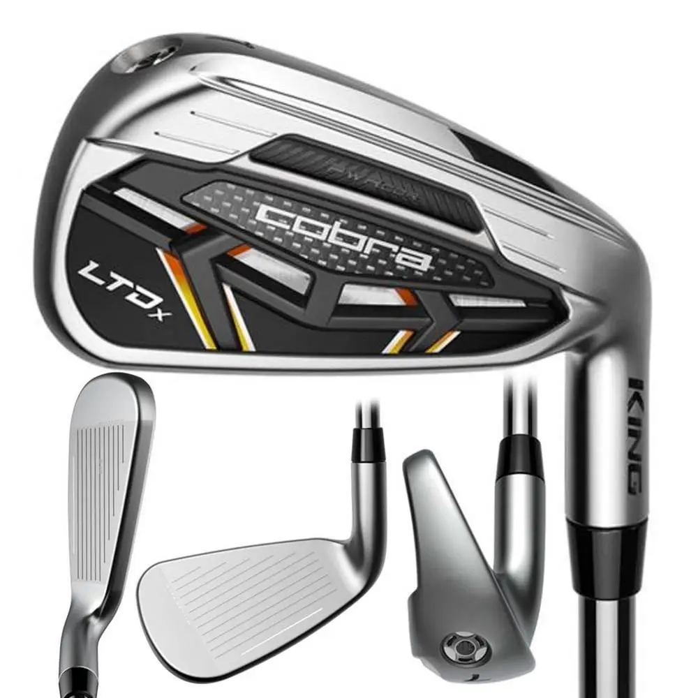 Cobra Men Ltdx Forged Iron Set - 22 RH 5-PW GW Steel Stiff - Chrome