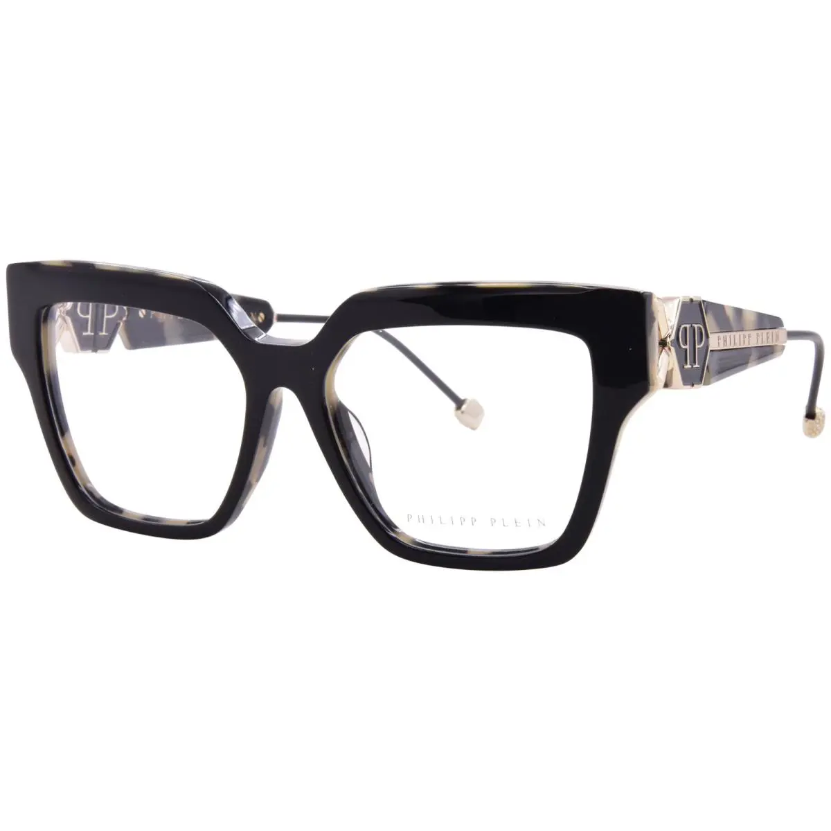 Philipp Plein VPP165S 09BA Eyeglasses Women`s Black/havana Full Rim 55mm