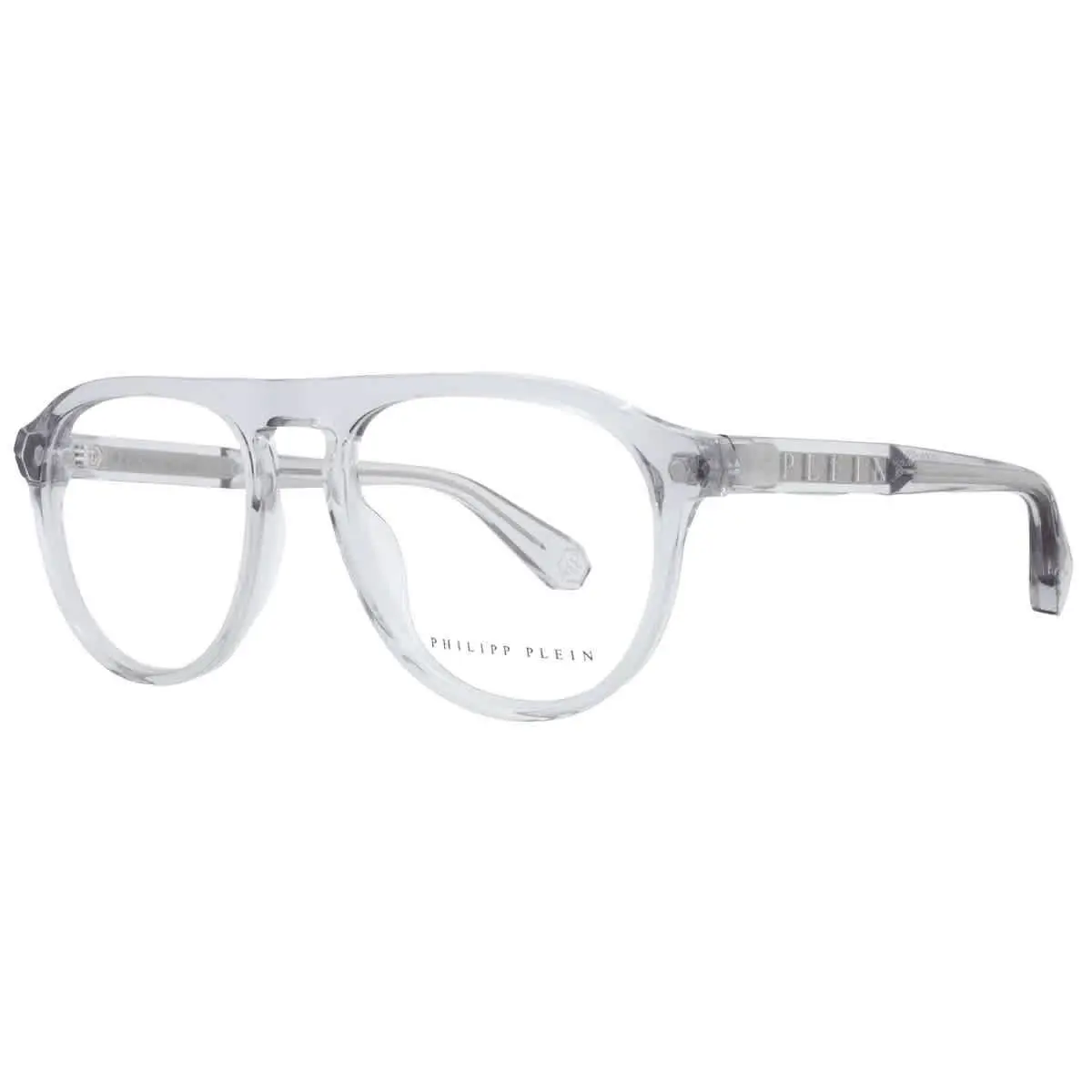 Philipp Plein Demo Round Men`s Eyeglasses VPP016M 06A7 54 VPP016M 06A7 54 - Clear, Frame: Clear