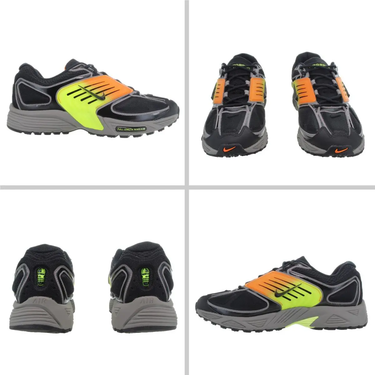 Nike Men`s Air Pegasus Wave Gradient Cage - Black - Orange Running Shoes - Black, Gradient Cage, Safety Orange