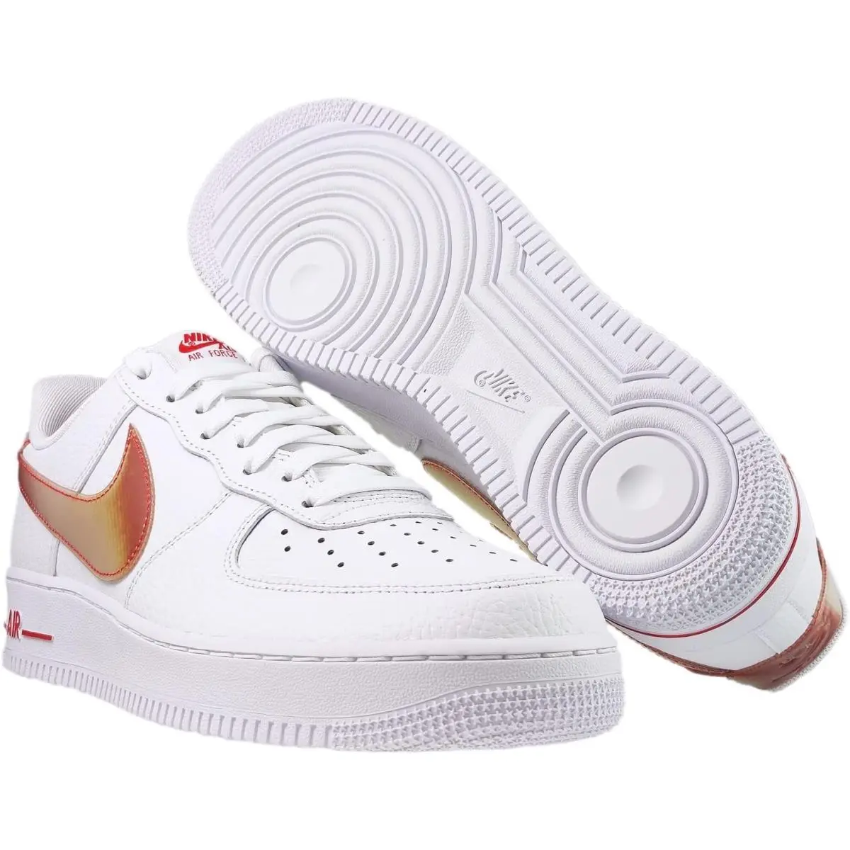 Nike shoes - Nike Air Force 1 `07 - DV3505-100 - White, Manufacturer: WHITE/UNIVERSITY RED 5