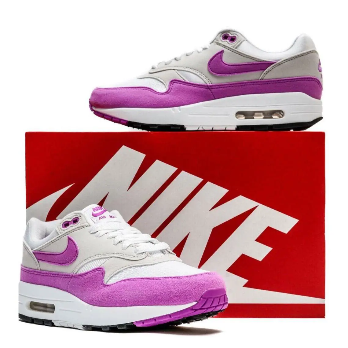 Nike shoes - Nike Air Max 1 - Air Max - DZ2628-001 - Gray, Manufacturer: NEUTRAL GREY/FUCHSIA DREAM-WHITE-BLACK 6