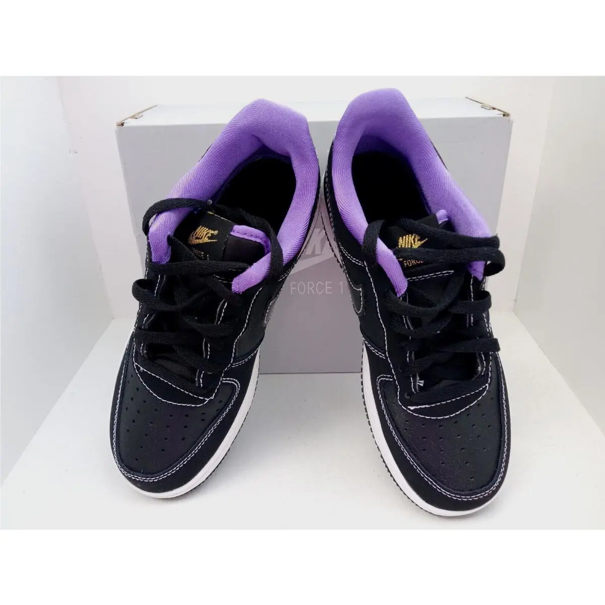Nike shoes - NIKE FORCE 1 LV8 - FORCE - DQ0301-001 - BLACK/IRON GREY-WHITE 10