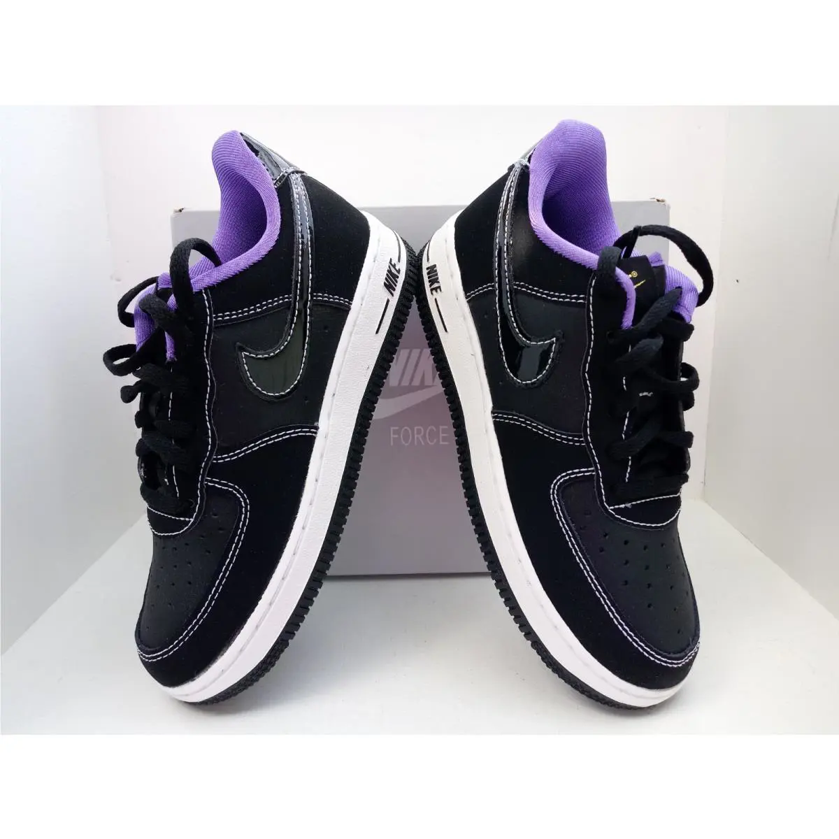 Nike shoes - NIKE FORCE 1 LV8 - FORCE - DQ0301-001 - BLACK/IRON GREY-WHITE 4
