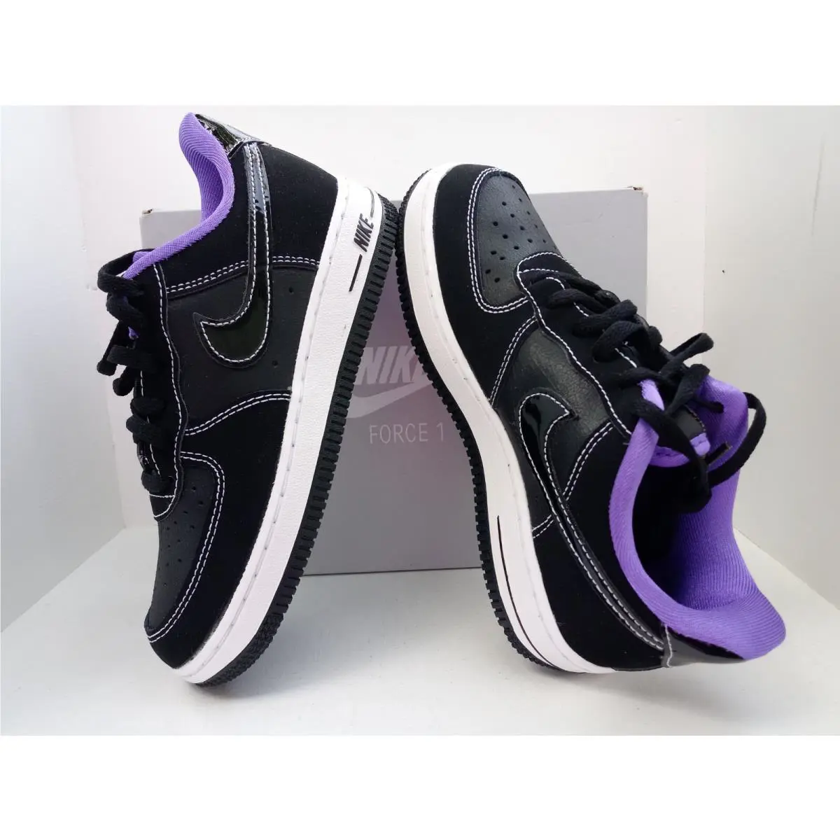 Nike shoes - NIKE FORCE 1 LV8 - FORCE - DQ0301-001 - BLACK/IRON GREY-WHITE 5