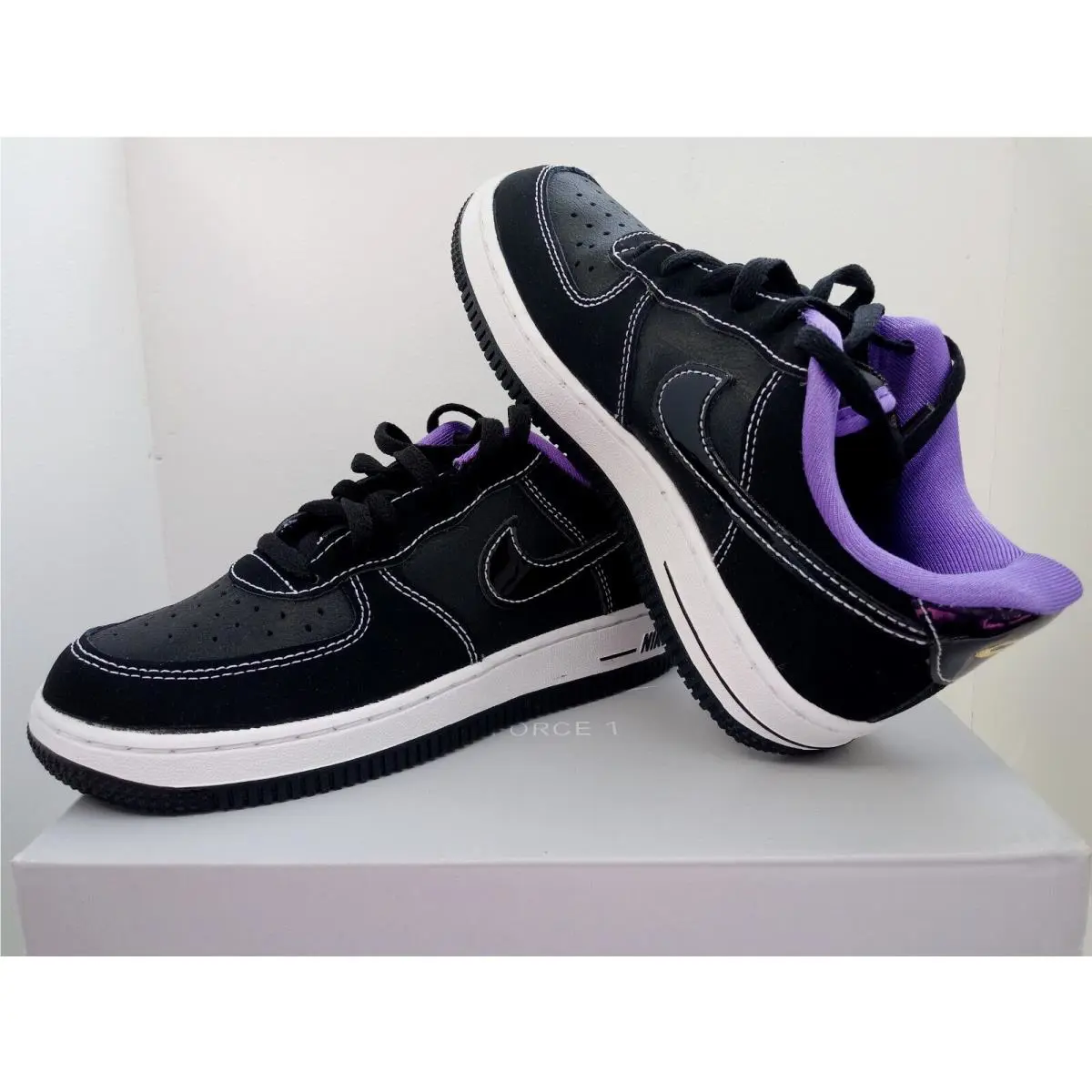 Nike shoes - NIKE FORCE 1 LV8 - FORCE - DQ0301-001 - BLACK/IRON GREY-WHITE 7