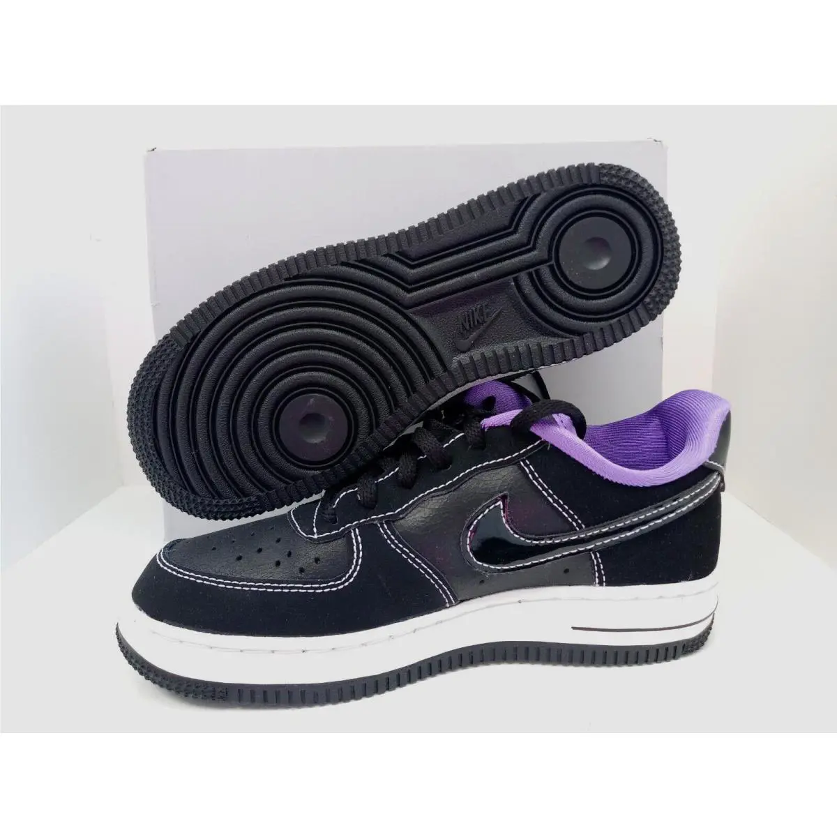 Nike shoes - NIKE FORCE 1 LV8 - FORCE - DQ0301-001 - BLACK/IRON GREY-WHITE 15