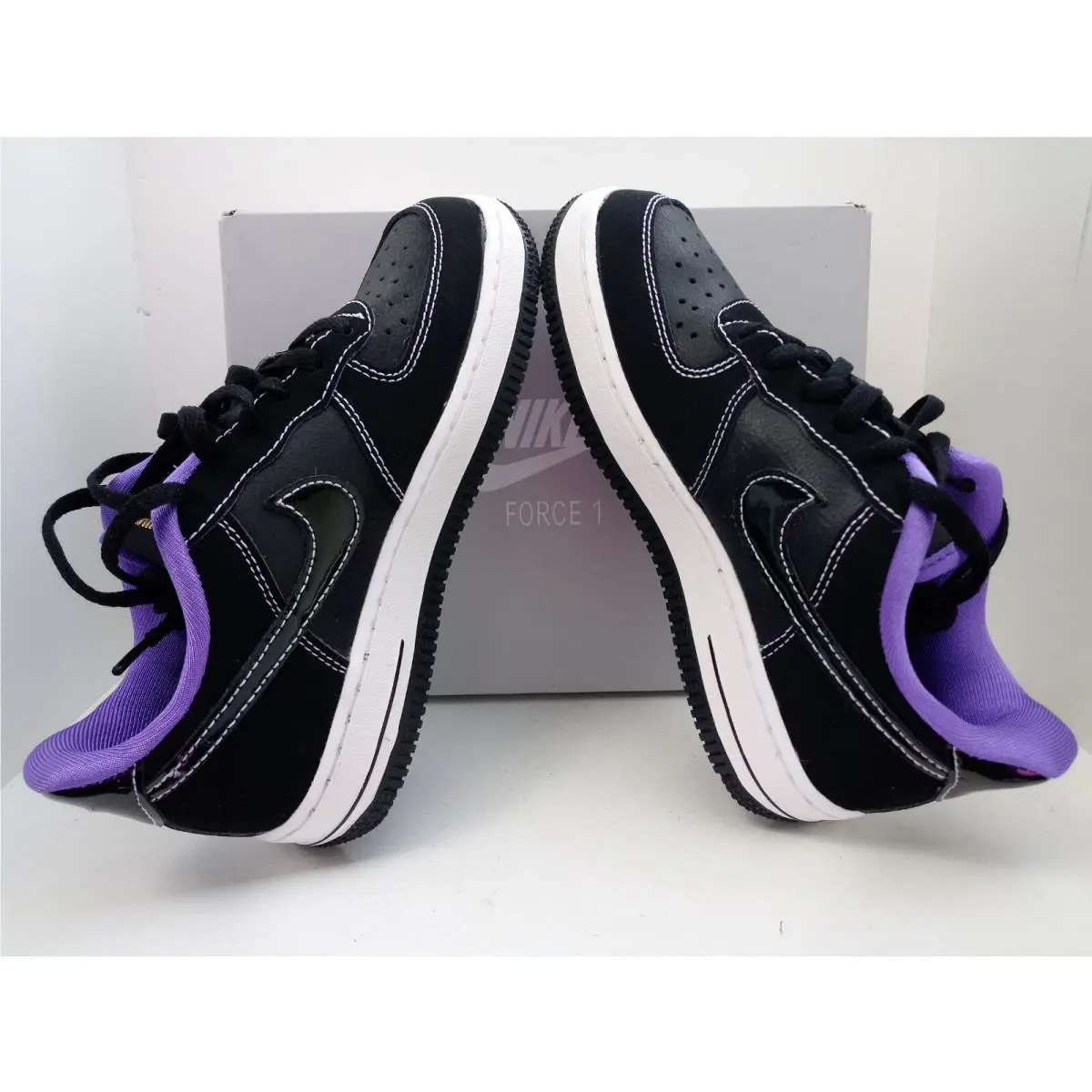 Nike shoes - NIKE FORCE 1 LV8 - FORCE - DQ0301-001 - BLACK/IRON GREY-WHITE 16