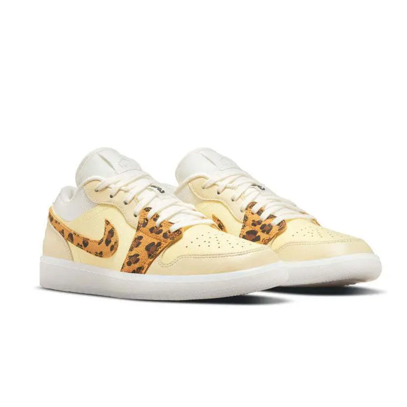 Nike Air Jordan One Retro Sneakers Leopard Swoosh Logo Trainers Shoes Men Size - Multicolor