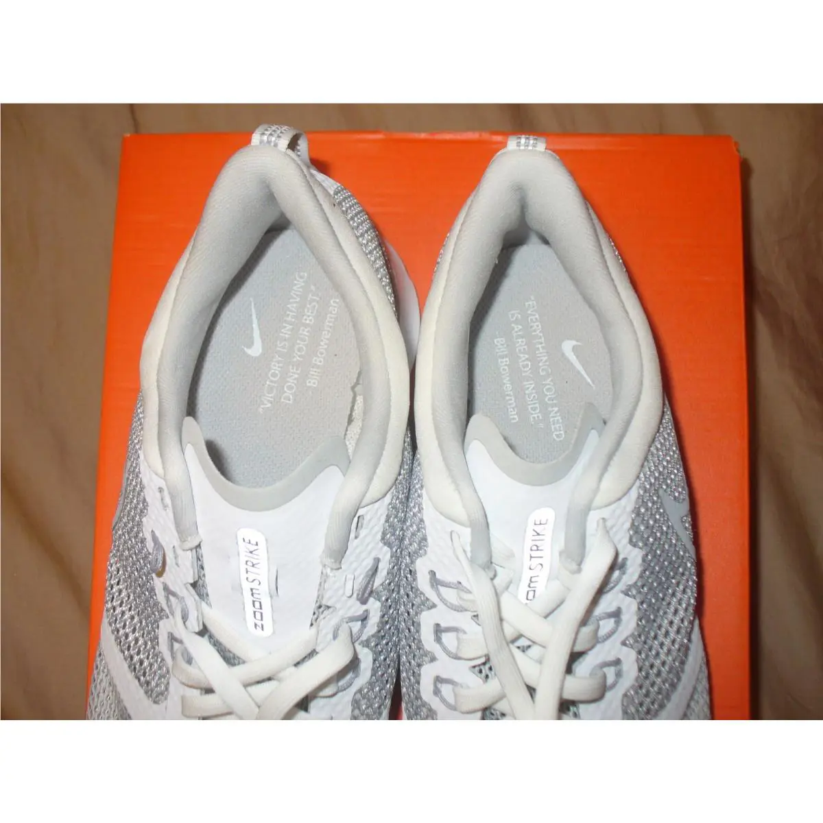 Nike shoes - Nike Zoom Strike - Zoom Strike - AJ0189-100 - WOLF GREY SILVER WHITE 2