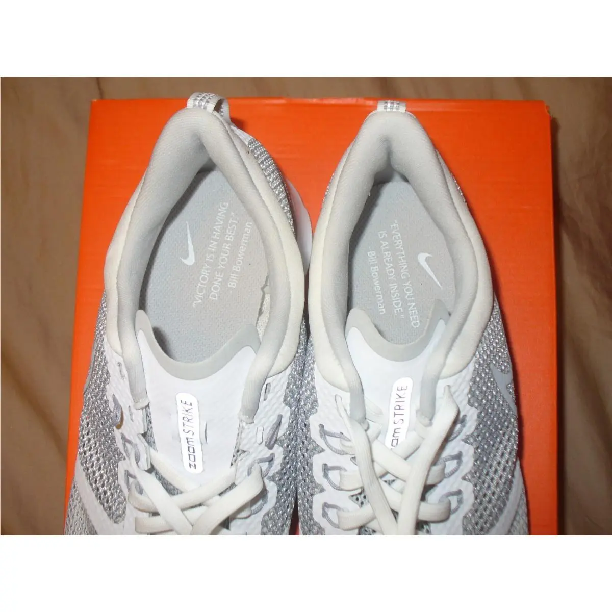 Nike shoes - Nike Zoom Strike - Zoom Strike - AJ0189-100 - WOLF GREY SILVER WHITE 8