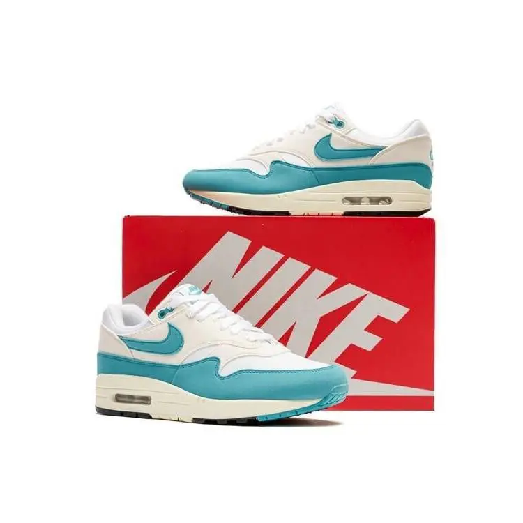 Nike Air Max One Sneakers Dusty Cactus Swoosh Retro Trainers Shoes Women Size - White, Manufacturer: White/Dusty Cactus/Phantom/Coconut Milk