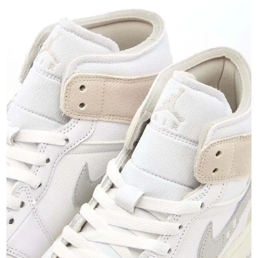 Nike shoes - Air Jordan 1 Mid SE - DM9652-120 - White, Manufacturer: WHITE/LIGHT OREWOOD BROWN/TECH GREY/SAIL 6