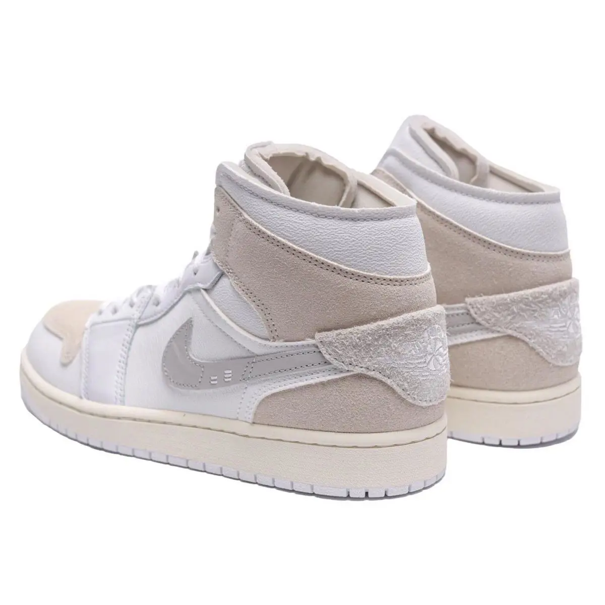 Nike shoes - Air Jordan 1 Mid SE - DM9652-120 - White, Manufacturer: WHITE/LIGHT OREWOOD BROWN/TECH GREY/SAIL 5