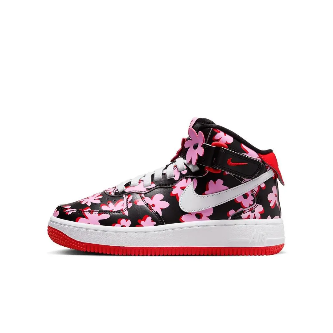 Nike shoes - Nike Air Force 1 Mid EasyOn SE (GS) - FQ3692-001 - Multicolor, Manufacturer: Black/Pink Rise/Picante Red/White 2