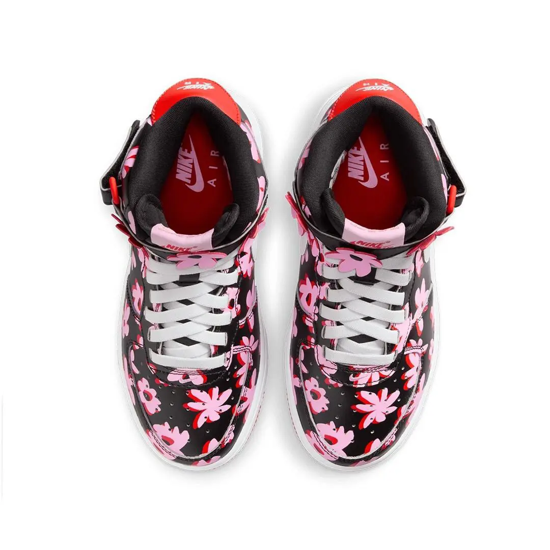 Nike shoes - Nike Air Force 1 Mid EasyOn SE (GS) - FQ3692-001 - Multicolor, Manufacturer: Black/Pink Rise/Picante Red/White 3