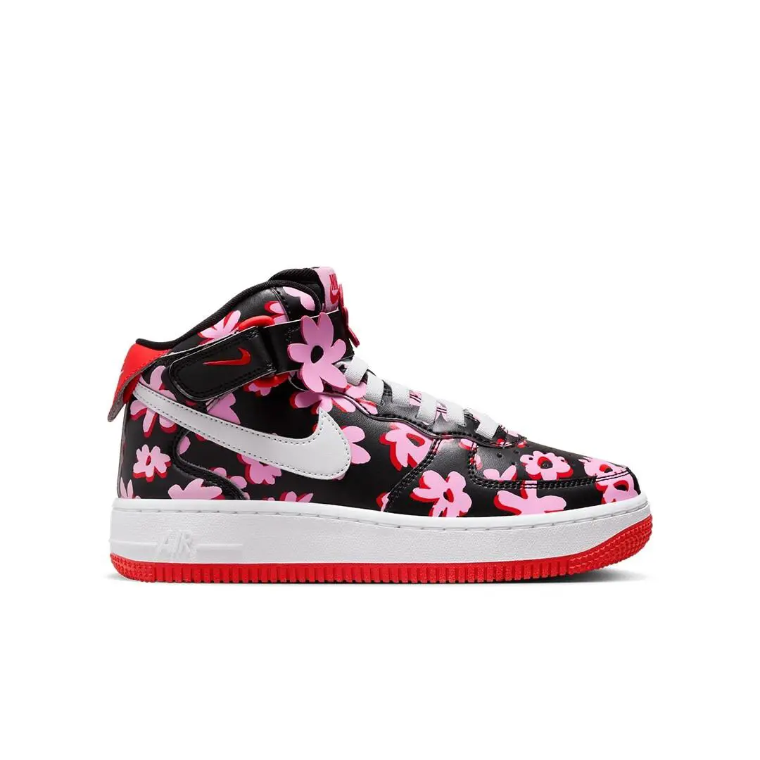Nike shoes - Nike Air Force 1 Mid EasyOn SE (GS) - FQ3692-001 - Multicolor, Manufacturer: Black/Pink Rise/Picante Red/White 4