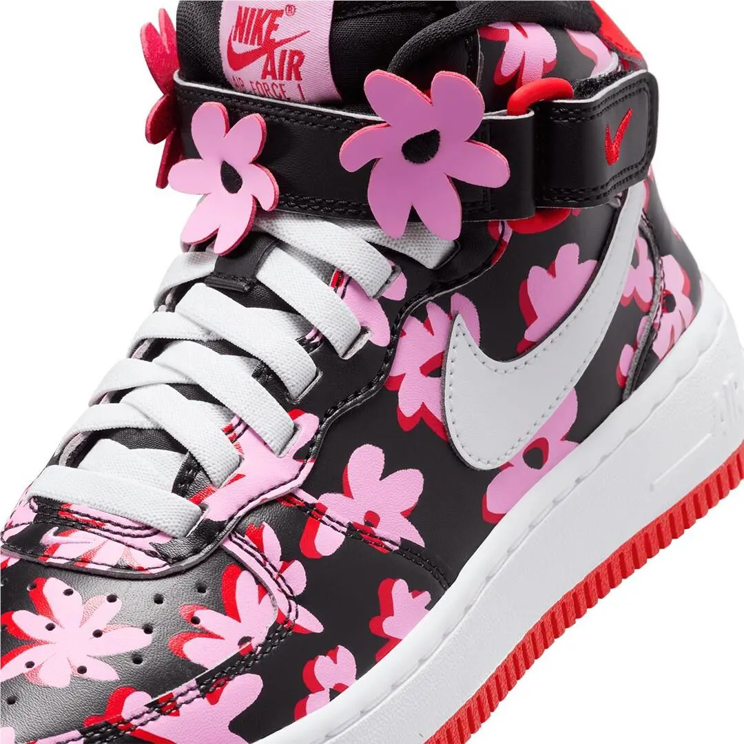 Nike shoes - Nike Air Force 1 Mid EasyOn SE (GS) - FQ3692-001 - Multicolor, Manufacturer: Black/Pink Rise/Picante Red/White 1