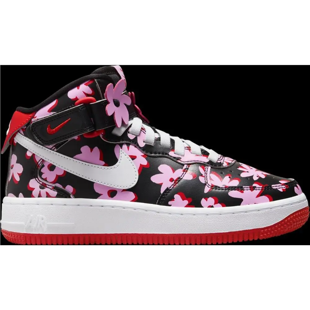 Nike shoes - Nike Air Force 1 Mid EasyOn SE (GS) - FQ3692-001 - Multicolor, Manufacturer: Black/Pink Rise/Picante Red/White 6