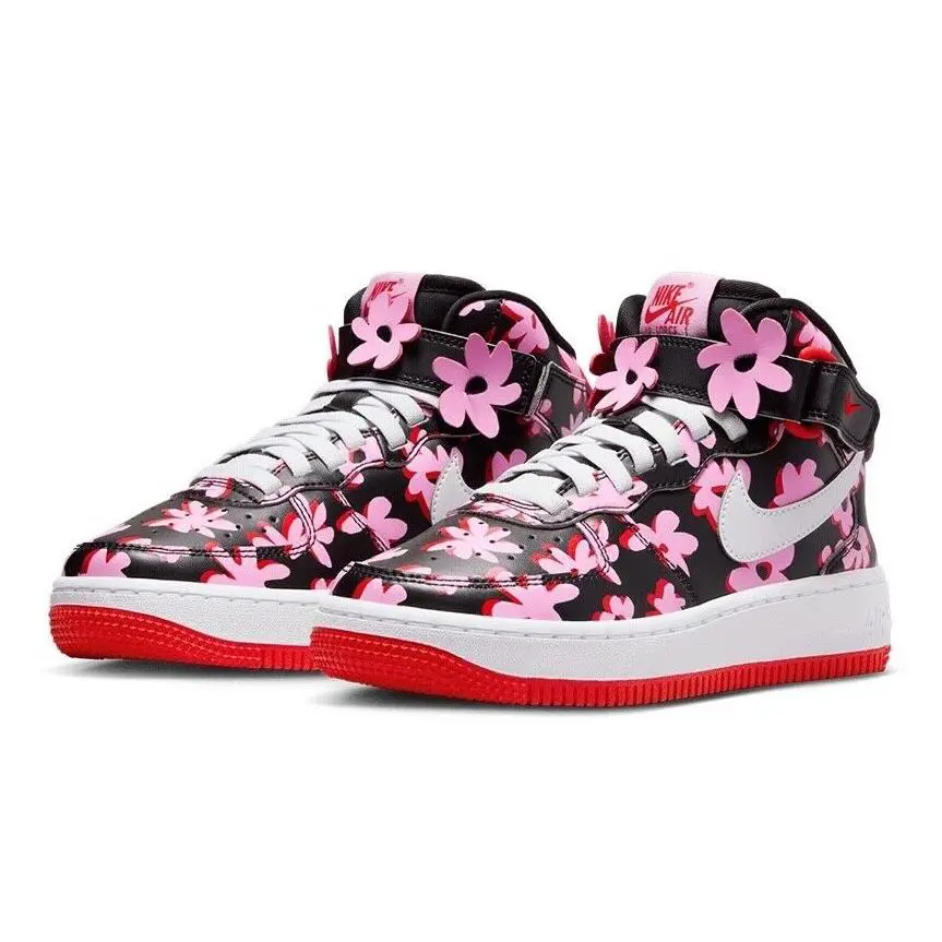 Nike shoes - Nike Air Force 1 Mid EasyOn SE (GS) - FQ3692-001 - Multicolor, Manufacturer: Black/Pink Rise/Picante Red/White 9
