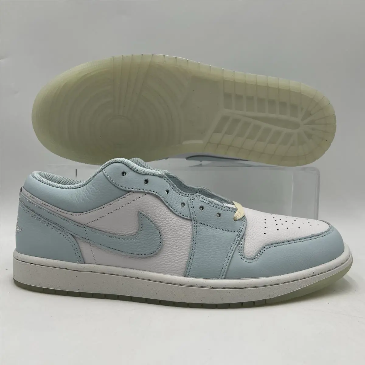 Mens Size 7.5 Nike Air Jordan 1 Low SE White Glacier Blue Sneakers HJ5999 400