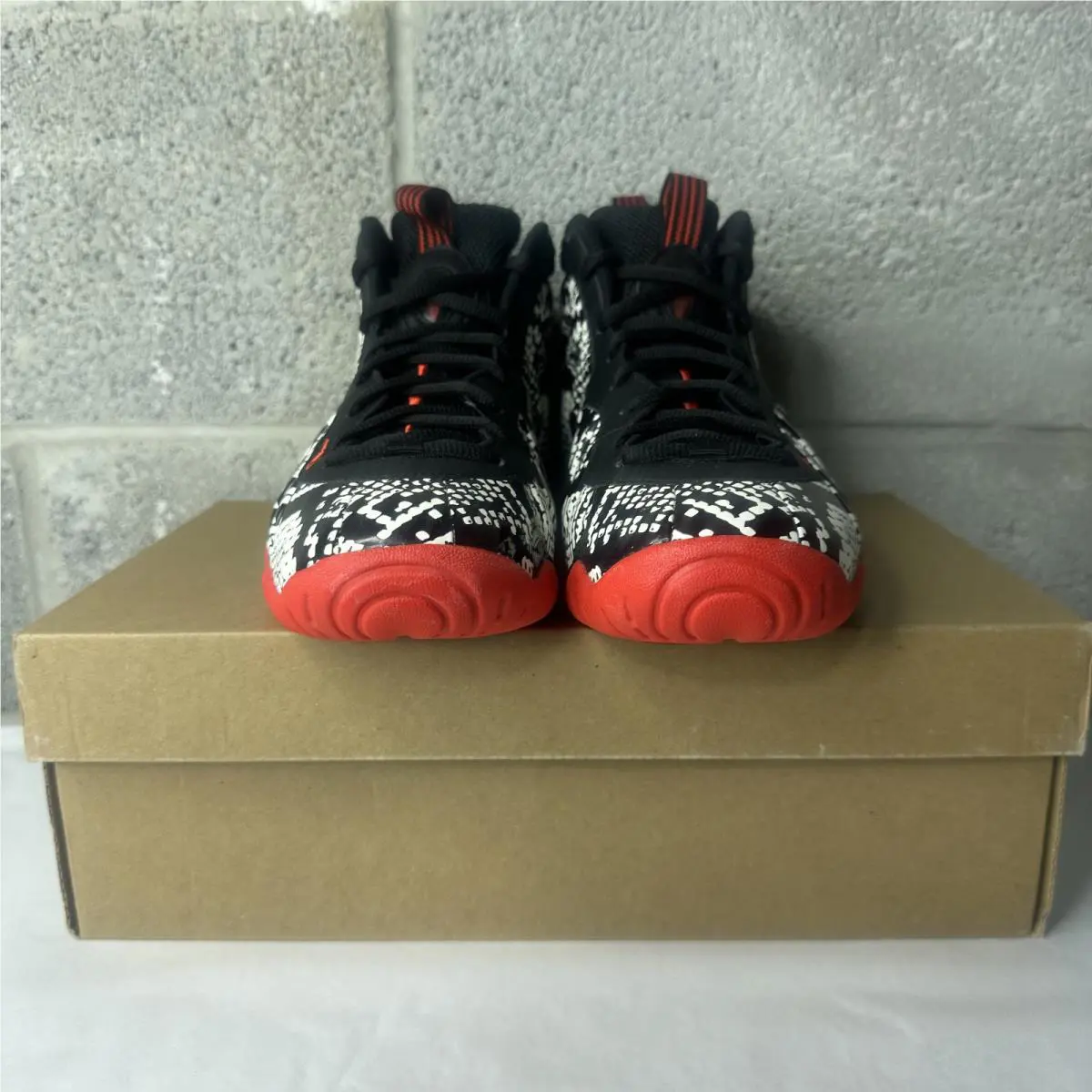 Nike shoes - Nike Foamposite - Foamposite - 644791-104 - Sail/Habanero Red-Black, Manufacturer: Sail/Habanero Red-Black 1