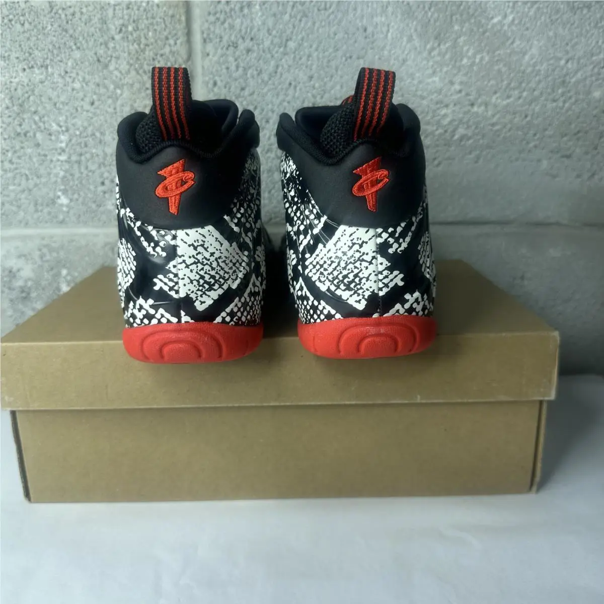 Nike shoes - Nike Foamposite - Foamposite - 644791-104 - Sail/Habanero Red-Black, Manufacturer: Sail/Habanero Red-Black 2