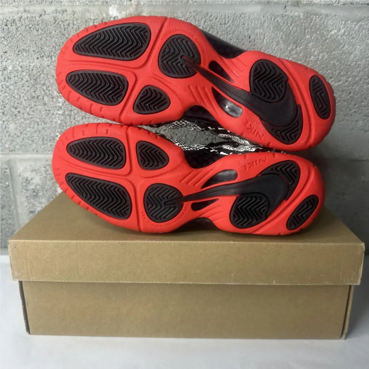 Nike shoes - Nike Foamposite - Foamposite - 644791-104 - Sail/Habanero Red-Black, Manufacturer: Sail/Habanero Red-Black 3