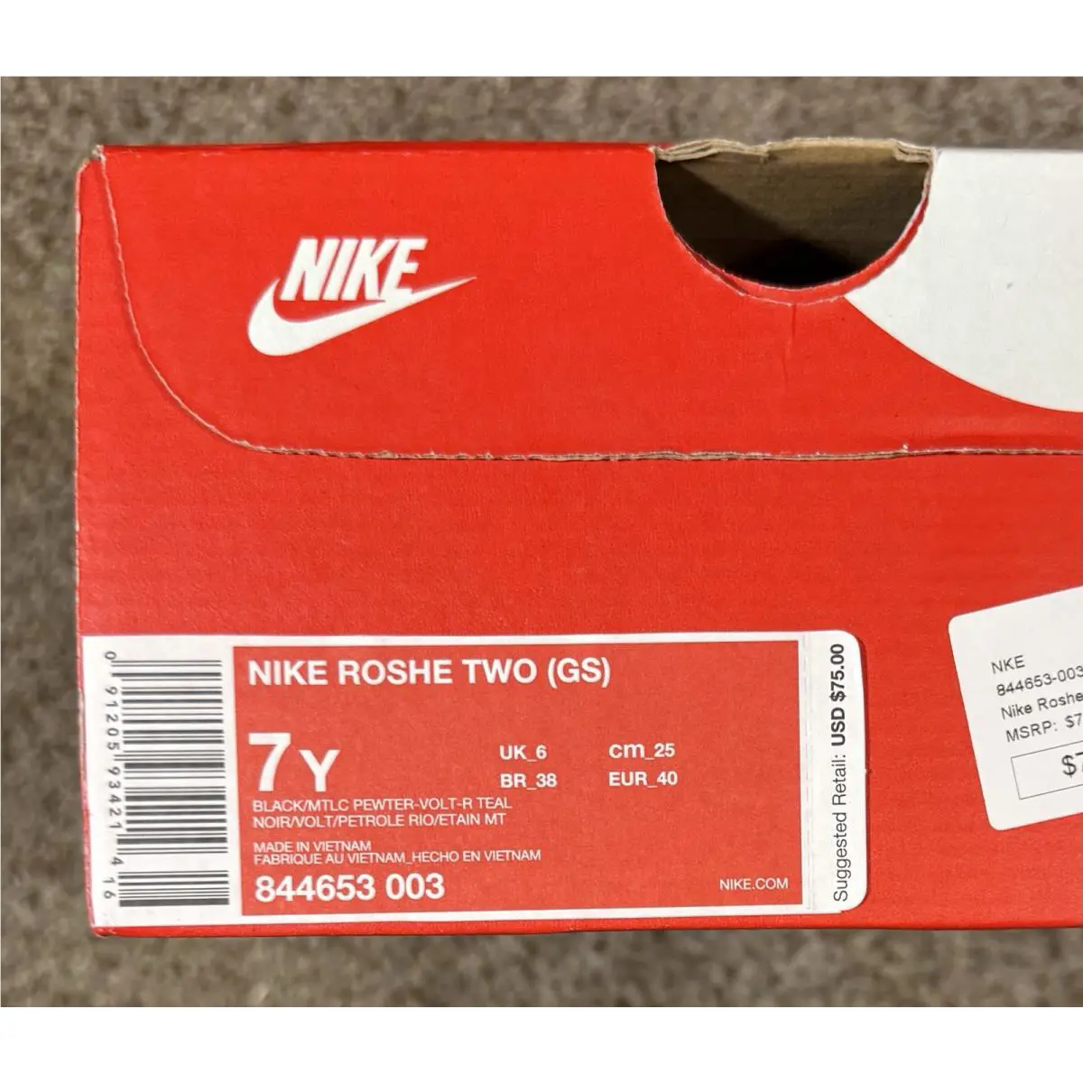 Nike shoes - Nike Kid`s Roshe Two - Roshe Two - 844653-003 - Black (UPC: 091205932623) 9