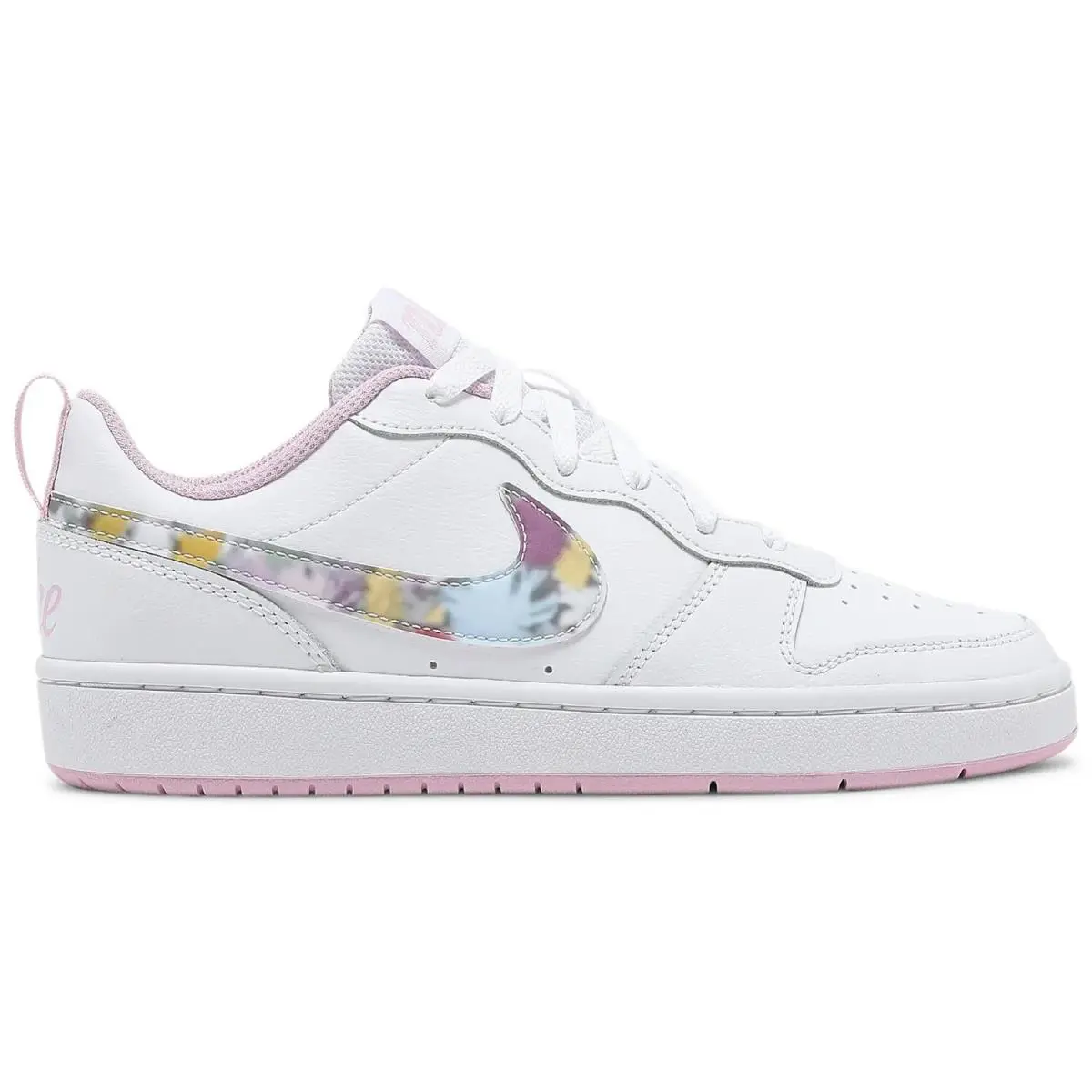 Nike Court Borough Low 2 SE GS `floral Swoosh` CK5426-100 5Y - White